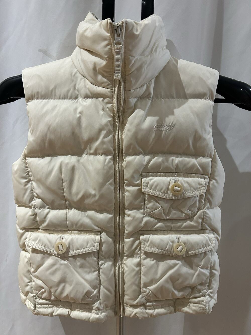 River Woods North-Eastern Supplies Cream Puffer Vest Women's size S